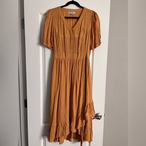 Golden Mustard Polagram Dress